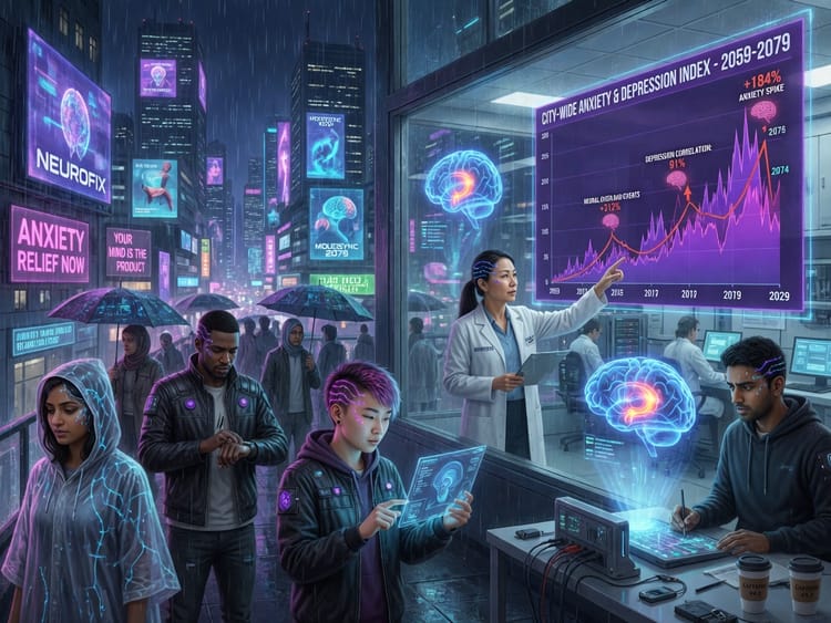 Estudio de 20 años muestra que los implantes cognitivos incrementan riesgos de ansiedad y depresión en usuarios a largo plazo