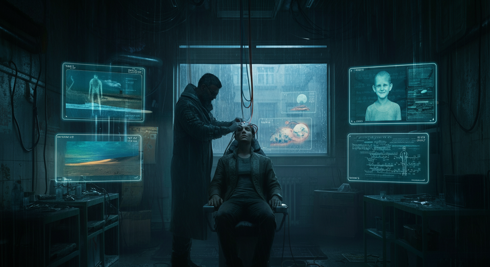 La Sombra del Yo Sintético: El Mercado Negro de Vidas Falsas Fractura Neo-Barcelona