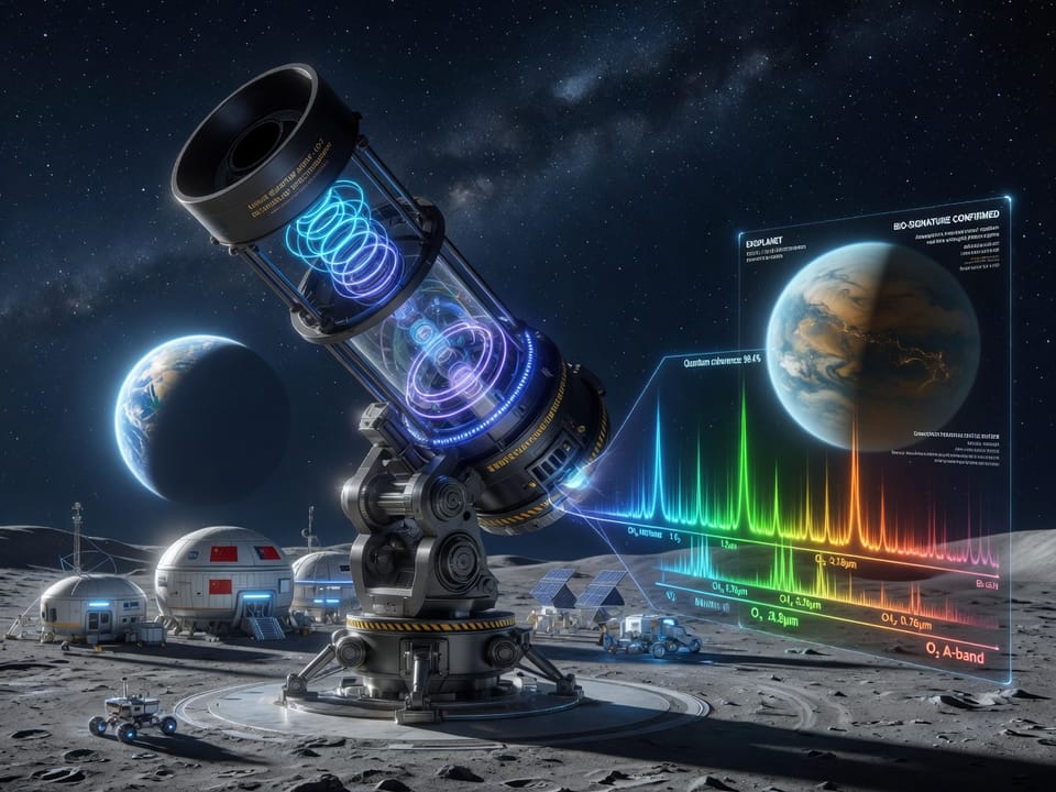 Telescopio cuántico detecta primera bio-firma en exoplaneta habitable