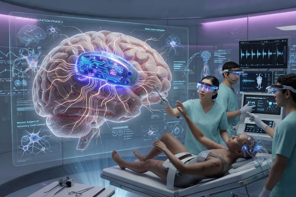 Nuevo implante neuronal devuelve la movilidad a pacientes con parálisis total
